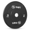 Δίσκος Βαρών Ολυμπιακού Τύπου CrossFit Black W Bumper Slim 50mm 5Kg AMILA 84841