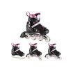 Πατίνια Roller - Παγοπέδιλα Ρυθμιζόμενα 4 Σε 1 Με Led Τροχούς Μαυρο/Ροζ NILS EXTREME NH10905