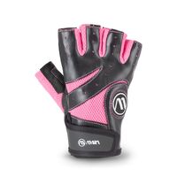 Γάντια Άρσης Βαρών Χωρίς Περικάρπιο Amara PU Ροζ/Μαύρο AMILA