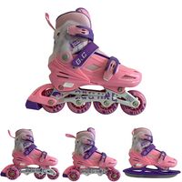 Πατίνια Roller Ρυθμιζόμενα 4 Σε 1 Inline Skates Ροζ/Μωβ G&C BW125