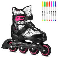 Αυξ/να NH10907 Inline Skates NILS EXTREME ΣΕΤ 4 σε 1 με Αντικ/σιμη Λεπίδα Πάγου Ροζ - Large (39-42)