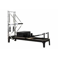 Κρεβάτι Pilates Pilates Reformer With Half Tower Alluminium Black VIKING