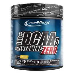 Αμινοξέα IronMaxx 100% BCAA + Glutamine Zero 500gr Orange