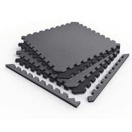 Δάπεδο Προστασίας Puzzle EVA Σετ 60x60x1.0 4τμχ Μαύρο/Γκρι VIKING