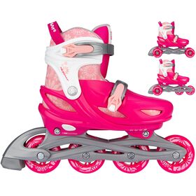 Nijdam Inline Skates Ρυθμιζόμενα 3-σε-1 "Floral Switch" Size: 25-28 N22AA01