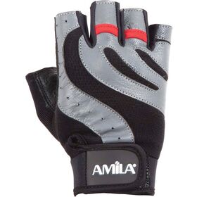 Γάντια Άρσης Βαρών AMILA Leather Μαύρο/Γκρι M 8330402