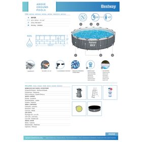 Πισίνα Στρογγυλή με Μεταλλικό Σκελετό 457x107cm Steel Pro Max Pool Set BESTWAY 15793