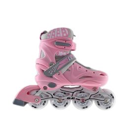 Πατίνια Roller Ρυθμιζόμενα 3 Σε 1 Με Led Τροχούς Ροζ/Γκρι G&C SK10
