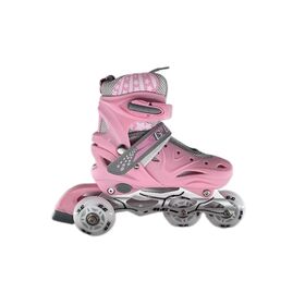 Πατίνια Roller Ρυθμιζόμενα 3 Σε 1 Με Led Τροχούς Ροζ/Γκρι G&C SK10