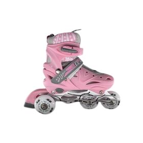 Πατίνια Roller Ρυθμιζόμενα 3 Σε 1 Με Led Τροχούς Ροζ/Γκρι G&C SK10
