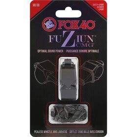 Σφυρίχτρα FOX40 FUZIUN CMG Μαύρη με Κορδόνι 86030008