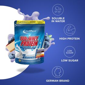 Πρωτεΐνη IronMaxx 100% Whey Protein 500gr Blueberry-Cheesecake