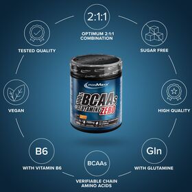 Αμινοξέα IronMaxx  100% BCAA + Glutamine Zero 500gr Cola Lime