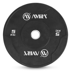 Δίσκος Βαρών Ολυμπιακού Τύπου CrossFit Black W Bumper Slim 50mm 5Kg AMILA 84841