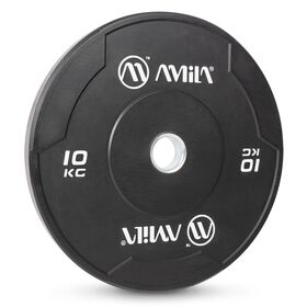 Δίσκος Βαρών Ολυμπιακού Τύπου CrossFit Black W Bumper Slim 50mm 10Kg AMILA 84842