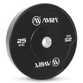 Δίσκος AMILA Black W Bumper Slim 50mm 25Kg 84845