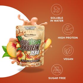Πρωτεΐνη IronMaxx 100% Vegan Protein Zero 500gr Sweet Peach