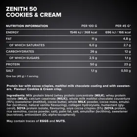 Μπάρα Πρωτεΐνης IronMaxx 50% Zenith® Protein Bar 45g - Cookies & Cream