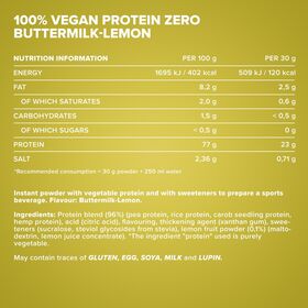 Πρωτεΐνη IronMaxx 100% Vegan Protein Zero 500gr Buttermilk Lemon