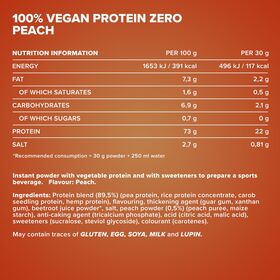 Πρωτεΐνη IronMaxx 100% Vegan Protein Zero 500gr Sweet Peach