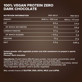Πρωτεΐνη IronMaxx 100% Vegan Protein Zero 500gr Dark Chocolate