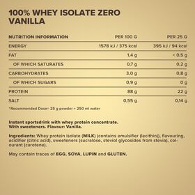 Πρωτεΐνη IronMaxx Whey Isolate Zero 900gr Vanilla