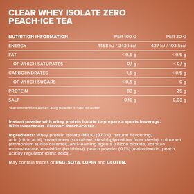 Πρωτεΐνη IronMaxx Clear Whey Isolate ZERO 400gr Peach Ice Tea