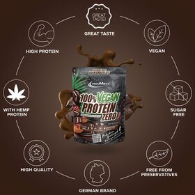 Πρωτεΐνη IronMaxx 100% Vegan Protein Zero 500gr Dark Chocolate