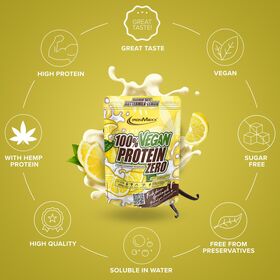 Πρωτεΐνη IronMaxx 100% Vegan Protein Zero 500gr Buttermilk Lemon