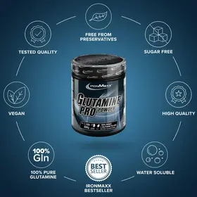 Αμινοξέα IronMaxx Glutamine Pro Powder 500gr