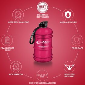 Μπουκάλι Nερού 2200ml Κόκκινο Ματ IronMaxx