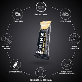 Μπάρα Πρωτεΐνης IronMaxx 50% Zenith® Protein Bar 45g - White Chocolate Crisp
