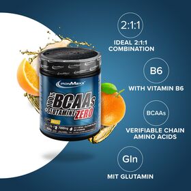 Αμινοξέα IronMaxx 100% BCAA + Glutamine Zero 500gr Orange