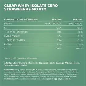Πρωτεΐνη IronMaxx Clear Whey Isolate ZERO 400gr Strawberry Mojito