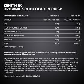 Μπάρα Πρωτεΐνης IronMaxx 50% Zenith® Protein Bar 45g - Brownie Chocolate Crisp