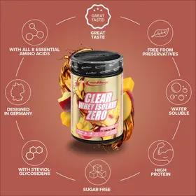 Πρωτεΐνη IronMaxx Clear Whey Isolate ZERO 400gr Mango Peach Ice Tea