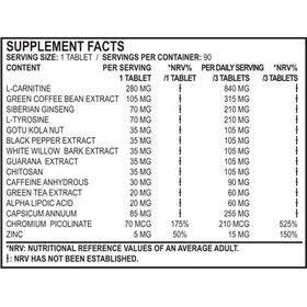 Λιποδιαλύτες Fat Burner Xtreme 90tabs TRUE NUTRITION