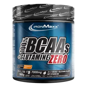 Αμινοξέα IronMaxx 100% BCAA + Glutamine Zero 500gr Peach