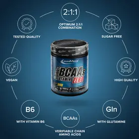 Αμινοξέα IronMaxx 100% BCAA + Glutamine Zero 500gr Mango