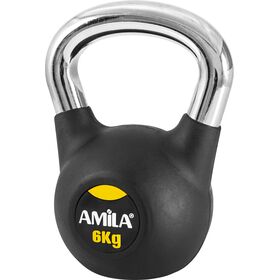 AMILA Kettlebell Rubber Cover Cr Handle 6Kg 44571