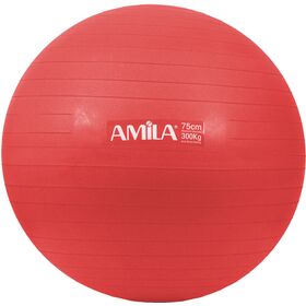 Μπάλα Γυμναστικής AMILA GYMBALL 75cm Κόκκινη Bulk 48443