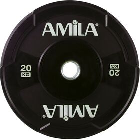 Δίσκος AMILA Black W Bumper 50mm 20Kg 90308