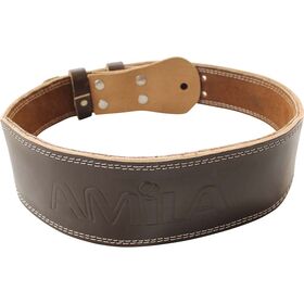 Ζώνη Άρσης Βαρών AMILA Δερμάτινη Καφέ A Quality L 94903