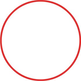Χούλα Χουπ HQ 80cm - Φ19mm - 330gr, Κόκκινο 98817