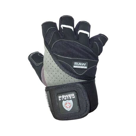 Γάντια γυμναστικής (κοφτά) RAW POWER Medium - Μαύρο/Γκρι PS-2850