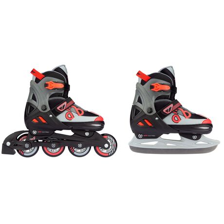 Nijdam Inline Skates - Παγοπέδιλα Combo "Red Raider" Size: 33-36 N14AC01