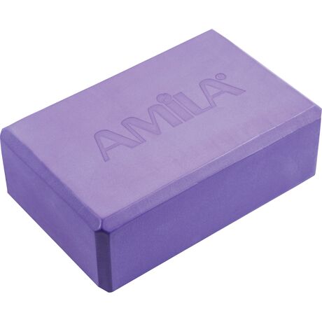 Τούβλο Γυμναστικής Yoga Block Μωβ AMILA 48083