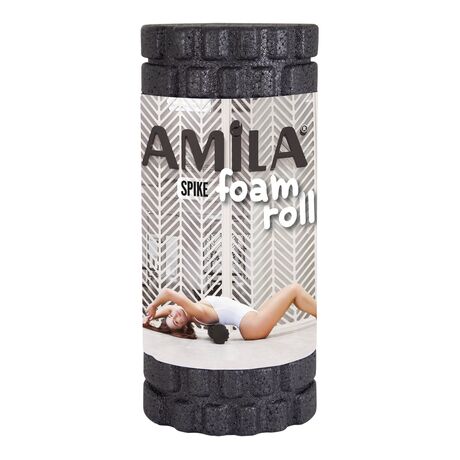 AMILA Foam Roller Spike Φ14x32cm Μαύρο 96818