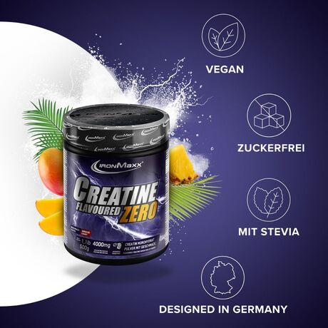 Κρεατίνη IronMaxx Creatine Flavoured Zero 500gr Tropical