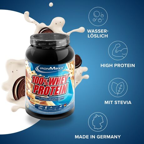 Πρωτεΐνη IronMaxx 100% Whey Protein 900gr Cookies & Cream Πρωτεΐνη IronMaxx 100% Whey Protein 900gr Cookies & Cream